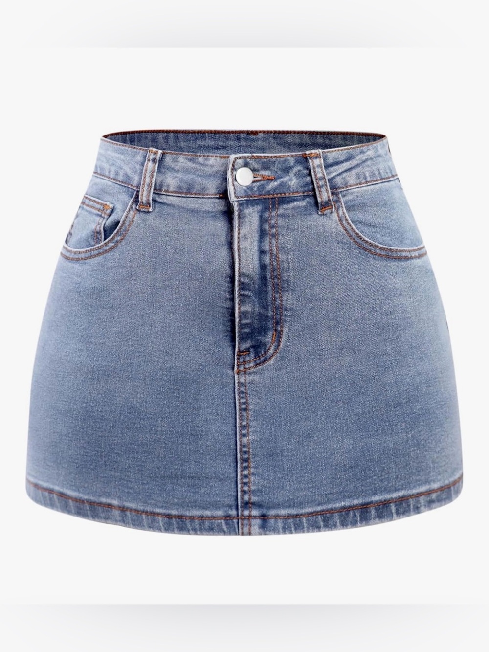 Women Bow Back Denim Jean Mini Skirt-NWT